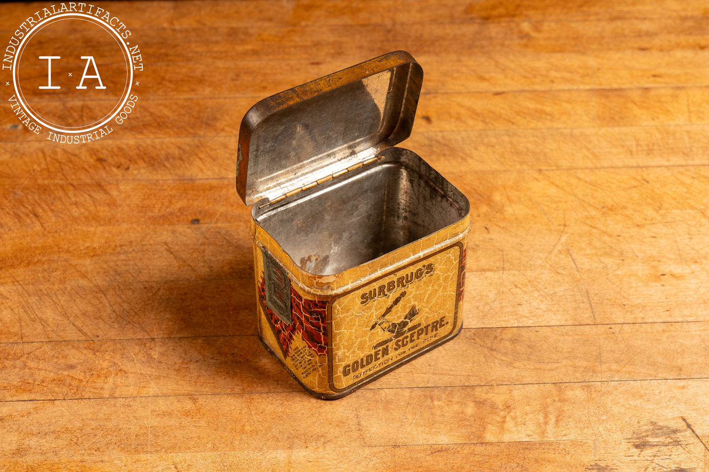 Early 20th Century Surbrug's Golden Sceptre Tobacco Tin