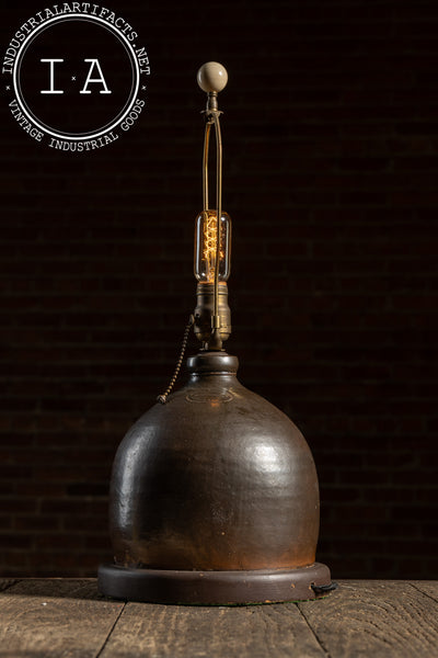 Rustic Converted Stoneware Crock Jug Lamp