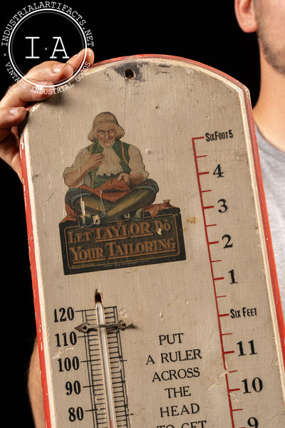 Early 20th Century Wooden Advertising Thermometer