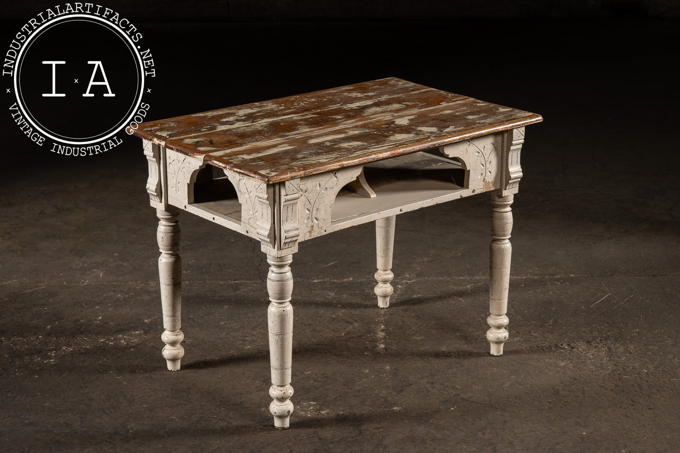 Late 19th Century Eastlake Farmhouse Kitchen Table