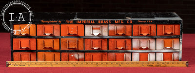 Mid-Century Industrial Drawer Cabinet by Imperial Brass