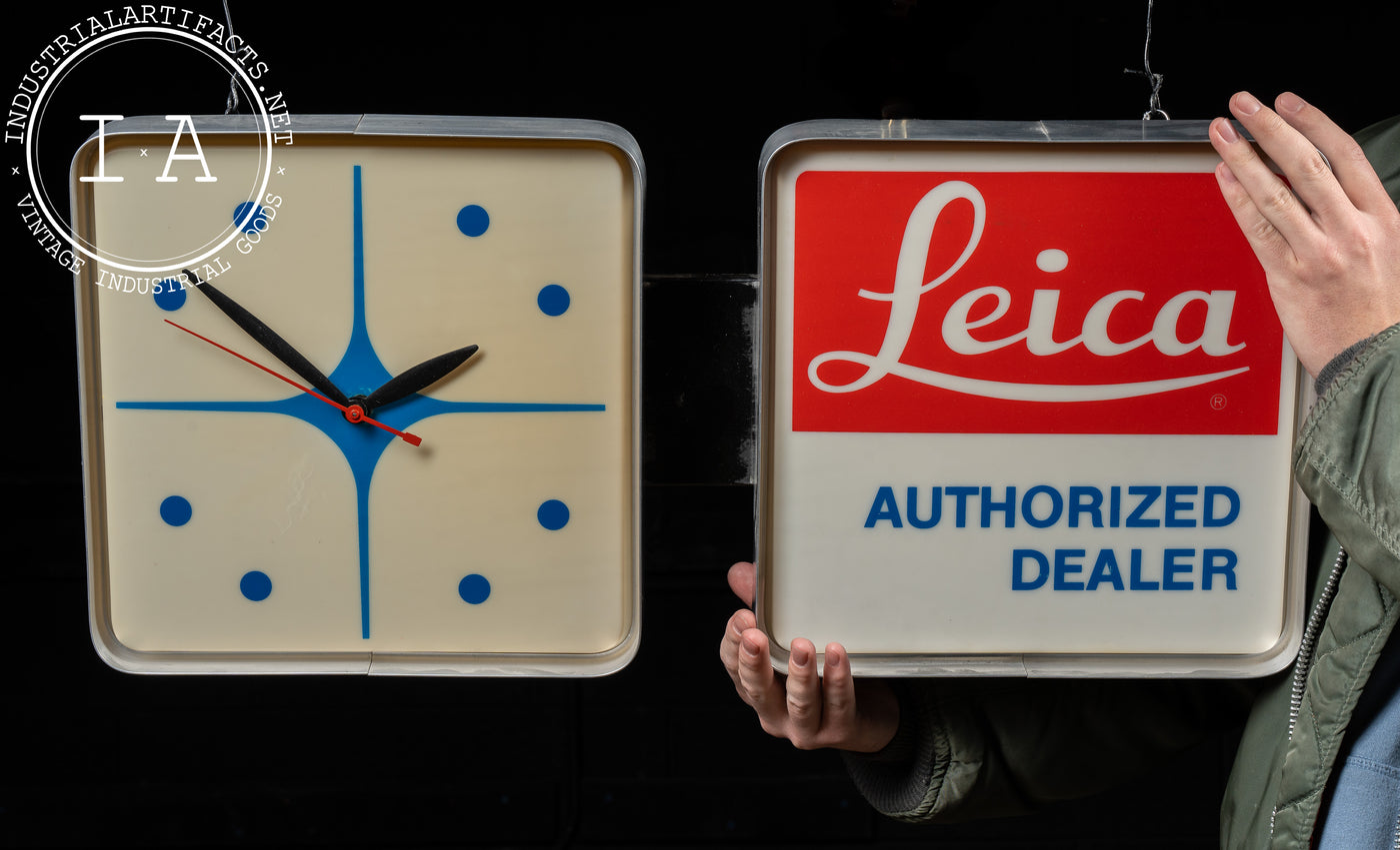 Vintage Leica Cameras Lighted Dealer Advertising Clock