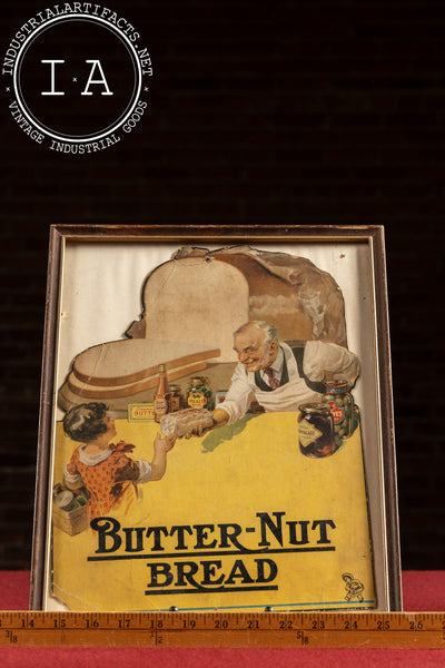 Antique Butter-Nut Bread Lithograph Advertising Sign