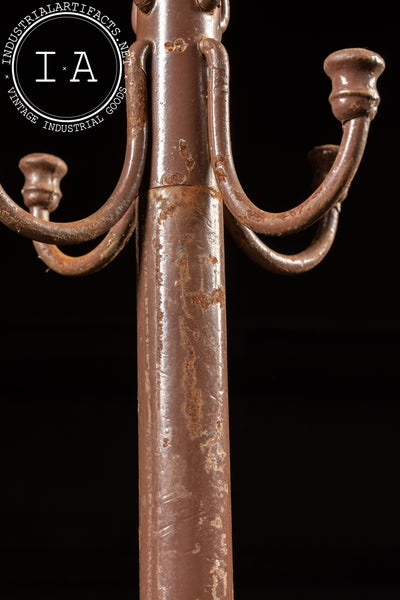 Antique Metal Coat Rack in Brown