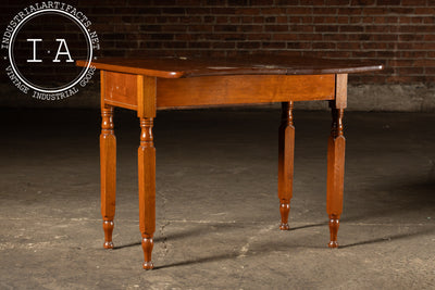 Early 20th Century Hardwood Table with Expanding Top
