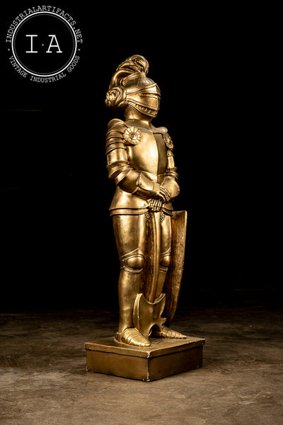 Vintage Golden Suit of Armor Statue