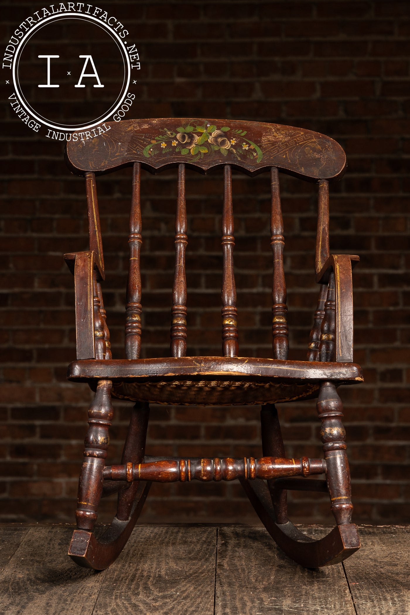 19th Century Child’s Painted Rocking Chair