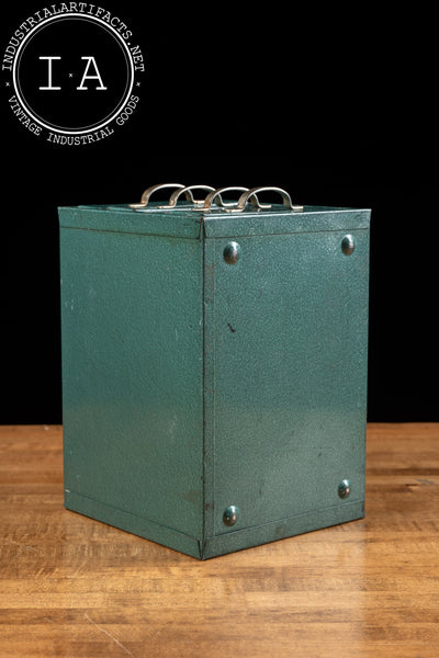 Vintage Industrial Teal Countertop Parts Bin