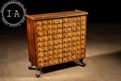 Early Oak 90-Drawer Apothecary Cabinet