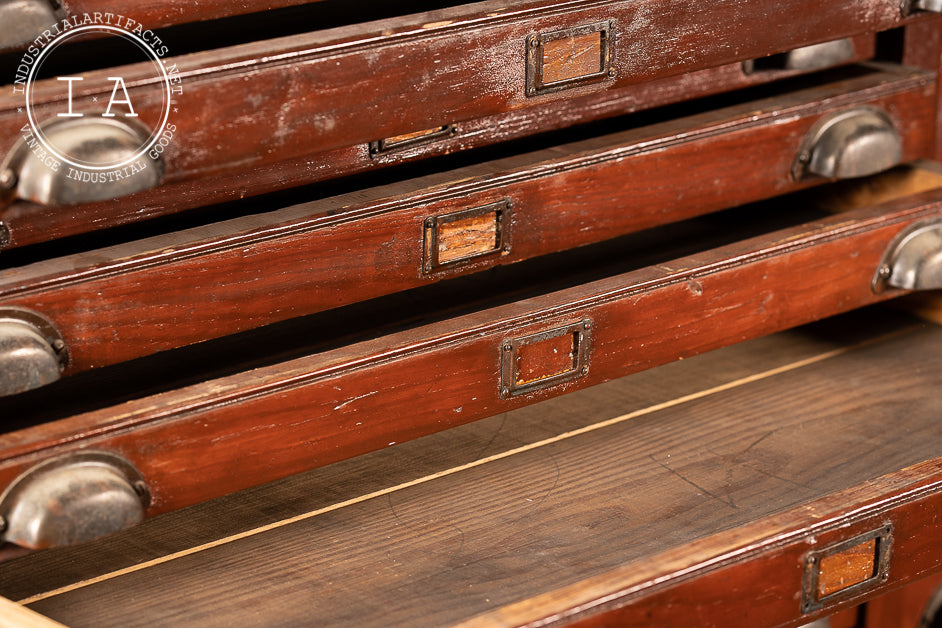 Late 19th Century Massive 63 Drawer Printers Cabinet