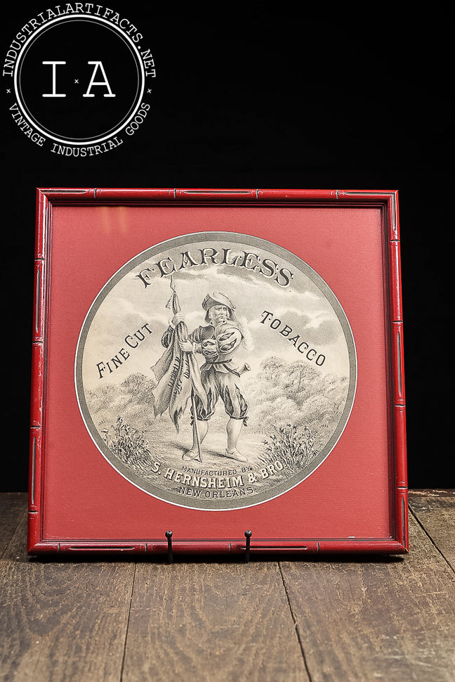 Framed “Fearless” Fine Cut Tobacco Label