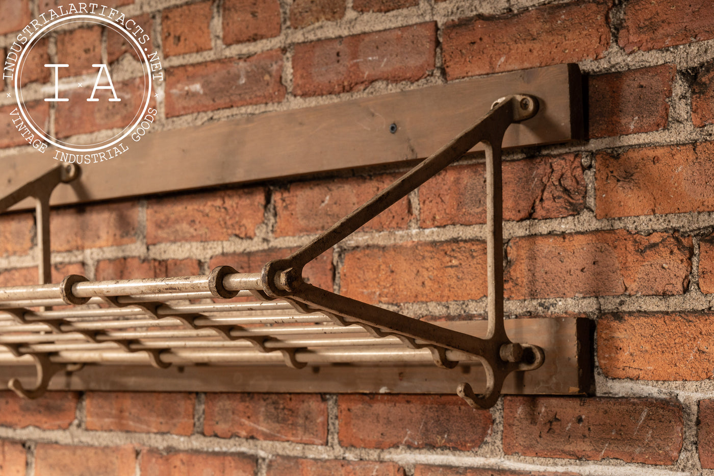 Antique Wall-Mounted Pullman Luggage Rack