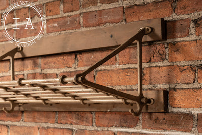 Antique Wall-Mounted Pullman Luggage Rack