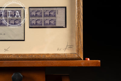 The San Gabriel | Limited Edition Lithograph w Authentic Railroad Commemoratives