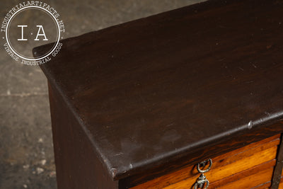 Early 20th Century 16-Drawer Oak Dental Cabinet