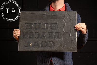 Antique Embossed Tin Coal Advertising Sign