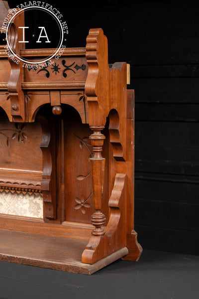 Early 20th Century Eastlake Oak Organ Topper