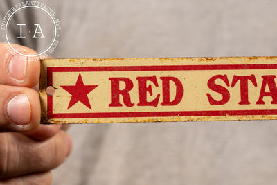 Late 19th Century Red Star Cough Drops Tin Sign 2