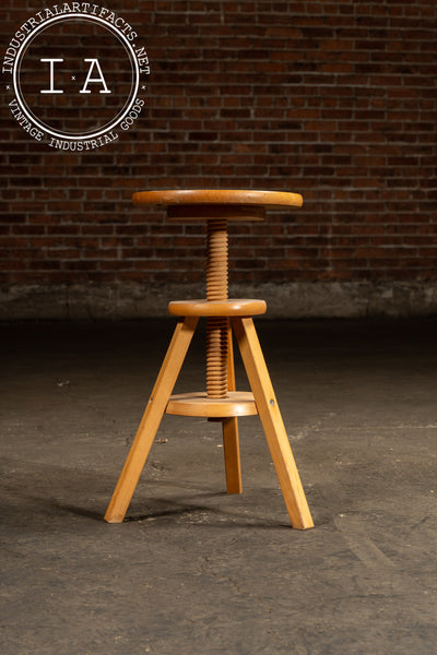 Post-Modern Wooden Spindle Stool