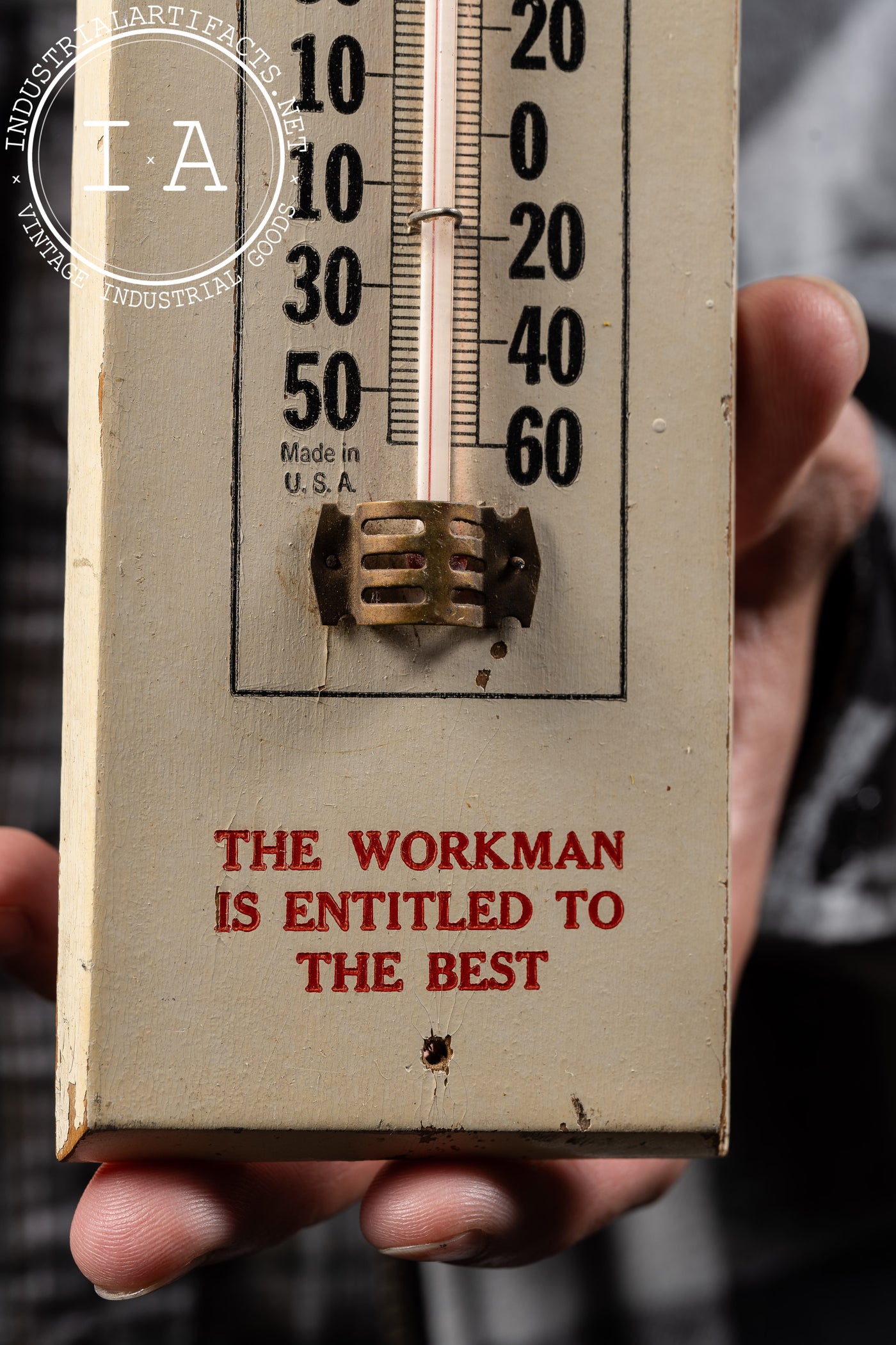 Vintage Indian Apple Us Advertising Thermometer