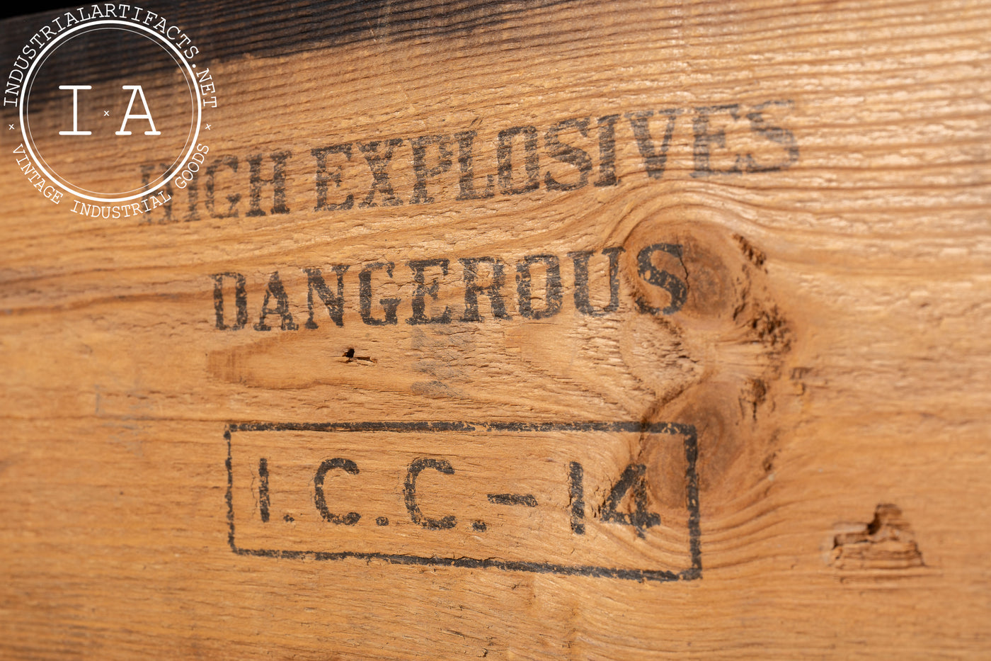 Vintage DuPont Monobel High Explosives Wooden Crate