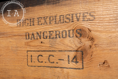 Vintage DuPont Monobel High Explosives Wooden Crate
