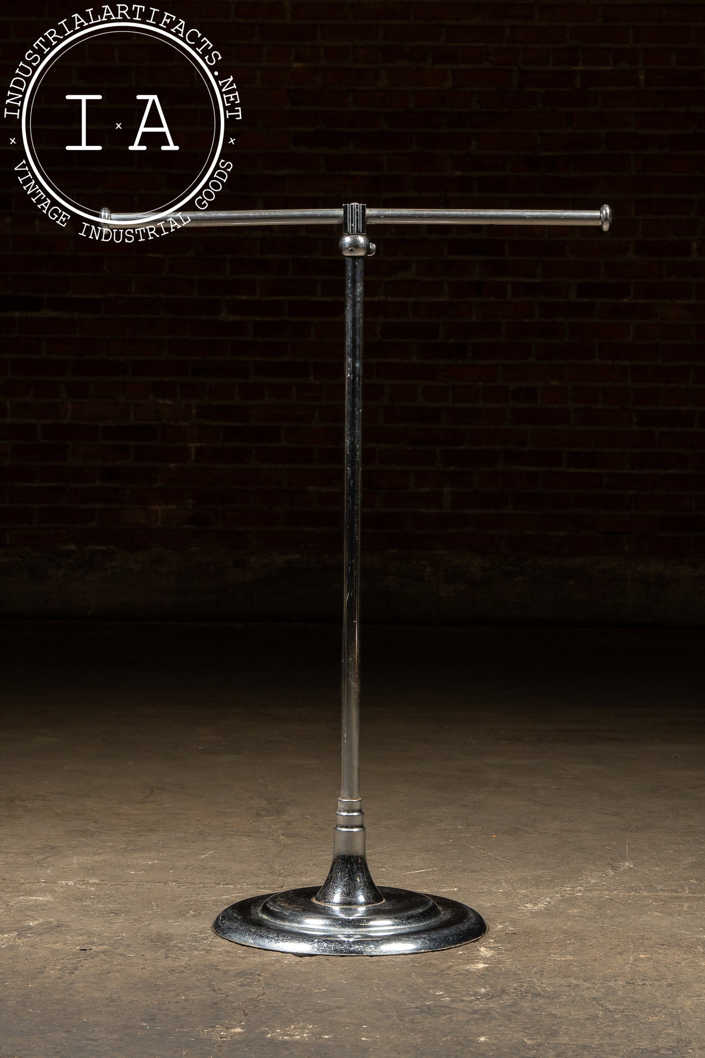 Vintage Art Deco Nickel-Plated Garment Rack