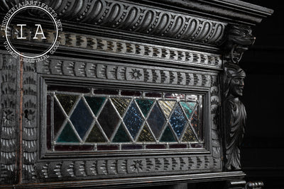 Late 19th Century English Ebonized Oak Hutch