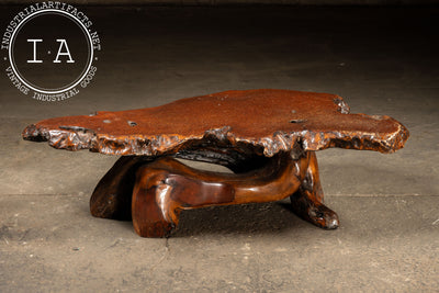 Vintage Redwood Burl Coffee Table