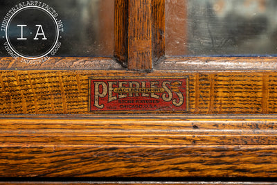 Antique Quartersawn Oak "Peerless" Brand Display Case by Jac. Lederer