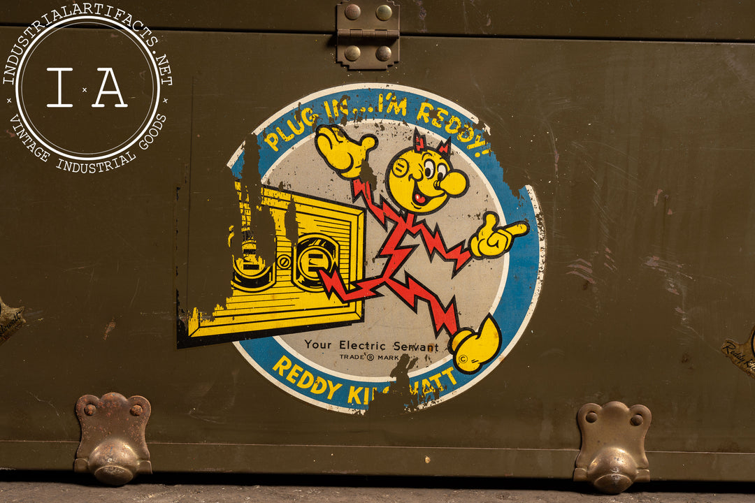 Vintage MP&L Reddy Kilowatt Electric Utility Advertising Chest