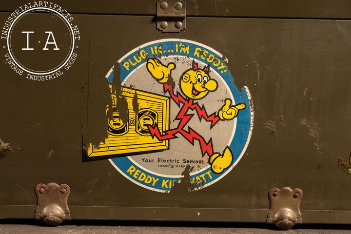 Vintage MP&L Reddy Kilowatt Electric Utility Advertising Chest
