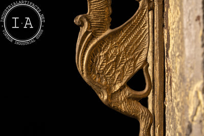 Ornate Cast Brass Phoenix Coat Hook