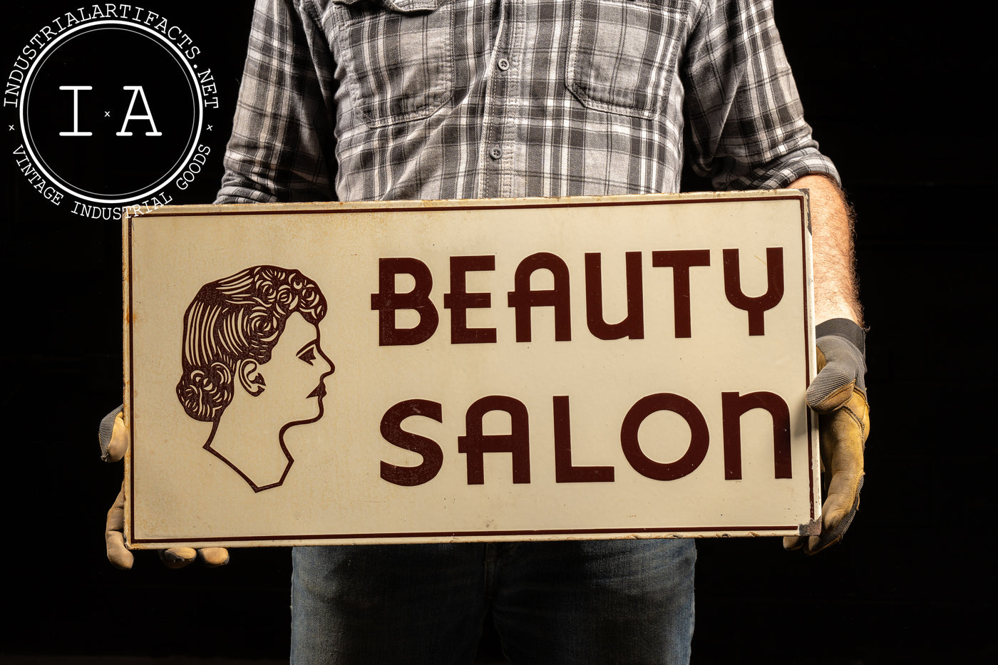 Vintage Beauty Salon DSP Storefront Flange Sign