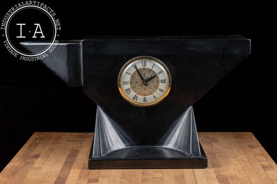 Vintage Figural Anvil Mantle Clock by Lanshire