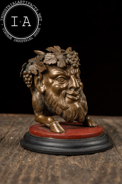 Late 19th Century Figural Roman-Inspired Satyr Inkwell