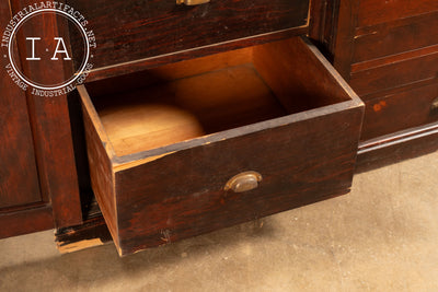 Vintage Mahogany Flat File Cabinet