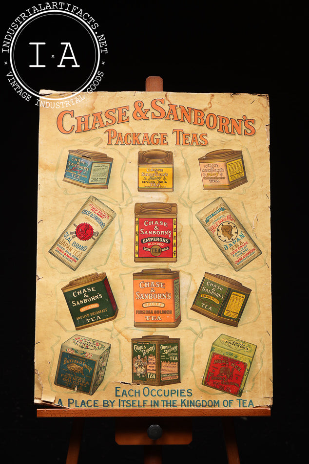 Antique Chase & Sanborn’s Package Teas Advertising Poster