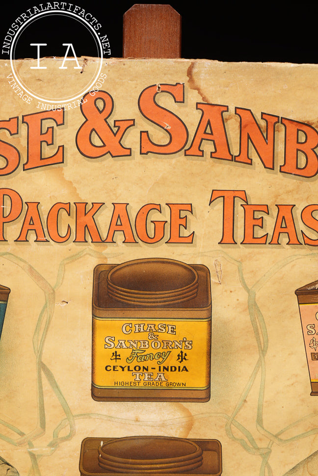 Antique Chase & Sanborn’s Package Teas Advertising Poster