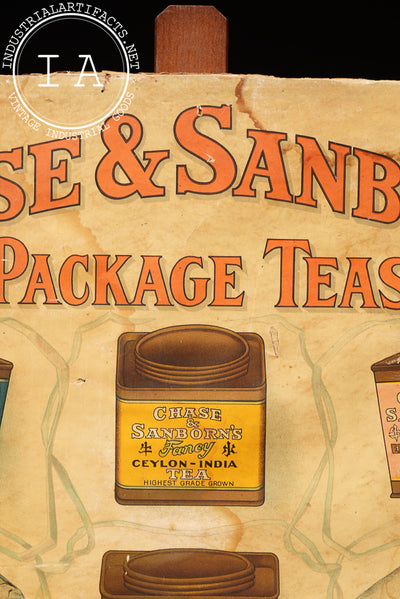 Antique Chase & Sanborn’s Package Teas Advertising Poster