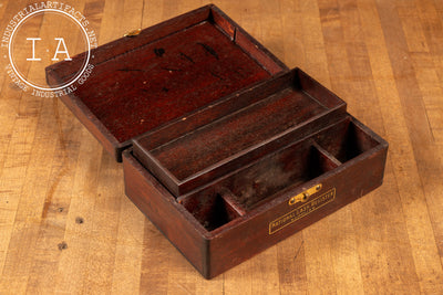 c. 1900 Mahogany National Cash Register Supplies Box