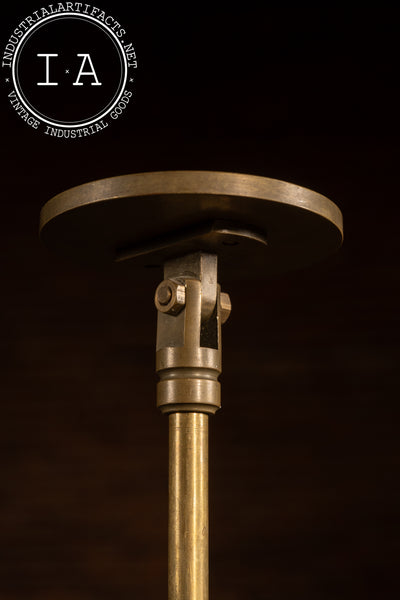 Vintage Adjustable Brass Mercantile Display Stand