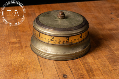 c. 1930 Lux Mystery Rotary Tape Measure Clock