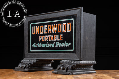 Underwood Portable Lighted Glass Sign