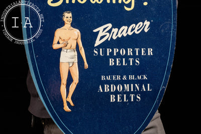 Vintage Abdominal Belt Cardboard Standee Sign