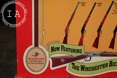 Winchester Museum Tin Lithograph on Cardboard Sign