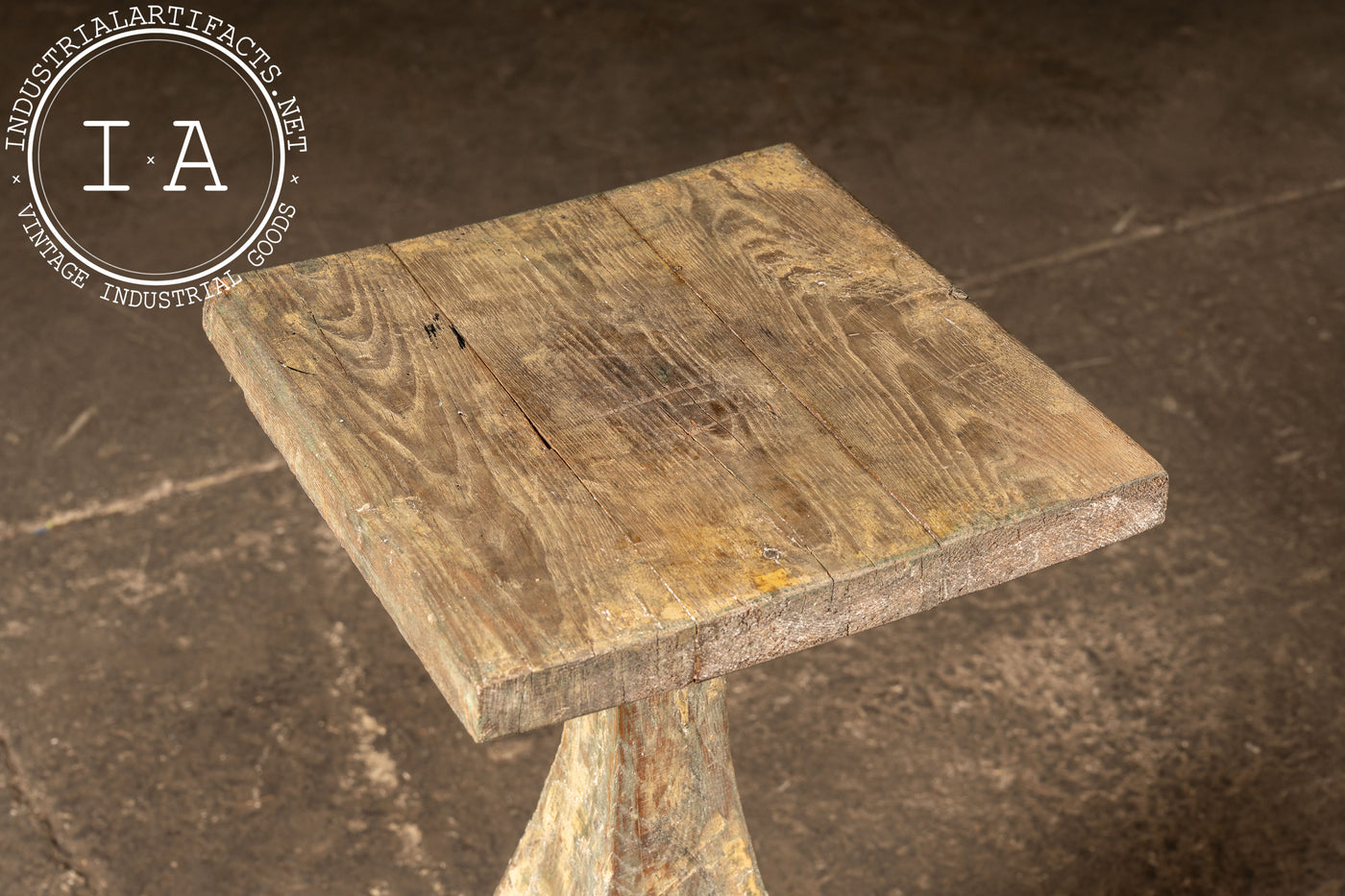 Early Rustic Wooden Sculptural Plant Stand