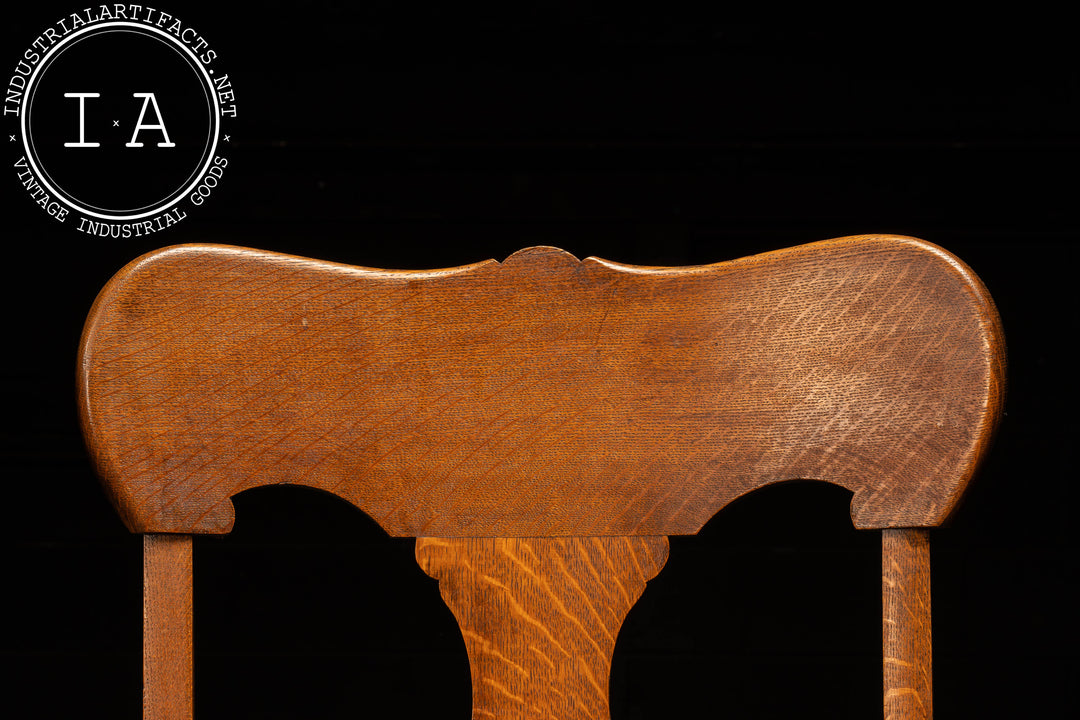Antique Quarter-Sawn Oak Side Chair – Industrial Artifacts