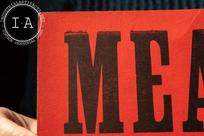 Vintage Cardstock Measles Quarantine Warning Sign