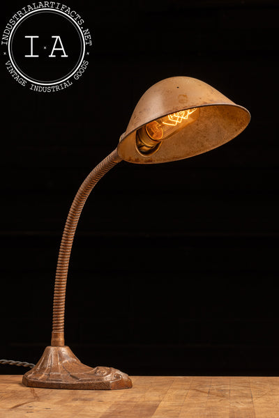 Vintage Adjustable Faries Desk Lamp in Bronze